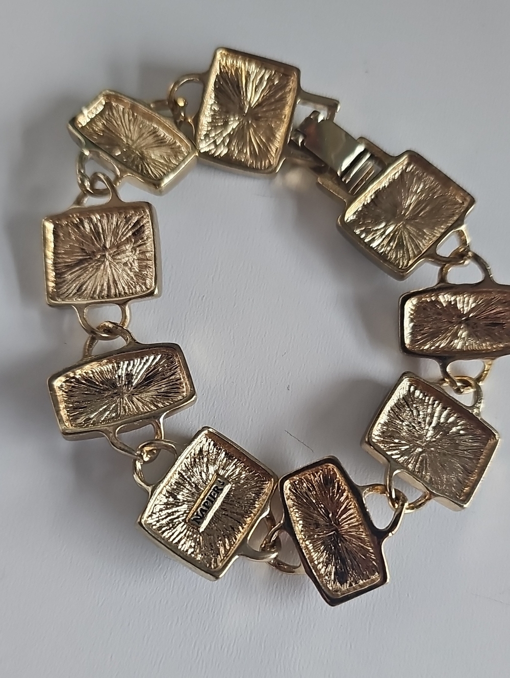 Vintage Napierbracelet EnamelCrystalsCabochons IBO Panel bracelet - Picture 3 of 4